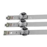 Detalle del Kit de Barras LED compatible con televisores 70LB620T, 70LB650T y 70LB720T, mostrando conectores y lentes LED.