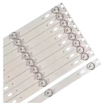 Detalle del Kit de Barras LED compatible con HYLED551iNT, HYLED551iNTC4K, 55DU1000, OPLED5501S4K, CLD55SCDV2, E55DU3000, CLD55SDV2, E55DU3100 y CLED-55SDV2. Diseño preciso para mejorar la iluminación.