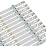 Detalle del Kit de Barras LED compatible con televisores K-LED65UHDSMT2 y CLED-65S4K3, mostrando sus componentes.