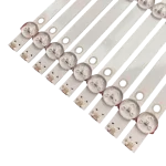 Conexión y lentes del Kit de Barras LED compatible con televisores LE49F1861, diseñado para ofrecer iluminación uniforme y fácil instalación.