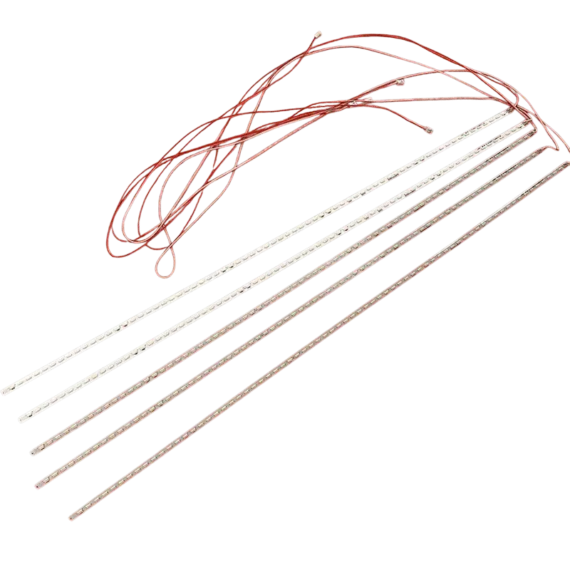 Kit de Barras LED compatible con televisores SYLED4010F, SYLED4020i, OLED4010, SG40LED, HYLED401E, HYLED401iNT, HYLED40D1, OLED403W, HYLED40C380 y SYLED4020F, con cables de conexión incluidos.