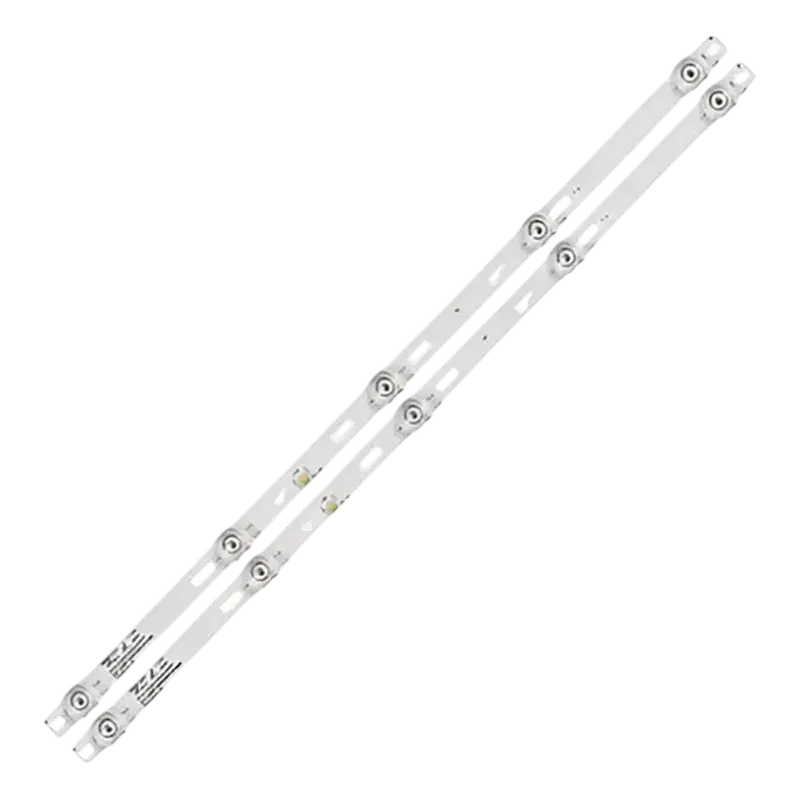 Kit de Barras LED compatible con televisores (V1) HYLED3216iNTC, diseño de doble tira con lentes difusoras para una iluminación uniforme.
