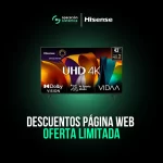 Televisor Hisense 43A6N Club World Cup 25 Televisor Hisense 43A6N con oferta especial y envío gratis, Hisense patrocinador autorizado de Club World Cup 25.