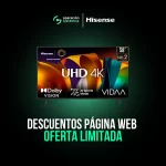 Televisor Hisense 58A6N con oferta especial y envío gratis,, Hisense patrocinador autorizado de Club World Cup 25.