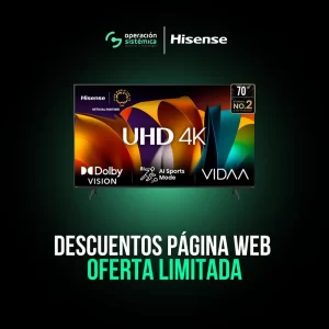 Televisor Hisense Smart 70" 70A6N OS VIDAA UHD | 4K