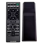 Control-Remoto-Sony-RMT-AM330U-img (3) Vista completa del control remoto Sony RMT-AM330U, mostrando su diseño frontal y trasero en una sola imagen.