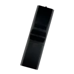 Control remoto Sony RMT-AM420U – Vista trasera. Vista trasera del control remoto Sony RMT-AM420U, resaltando su diseño liso y compartimiento para baterías.