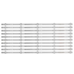 Vista detallada del kit de barras LED HYLED481iNT2 con lentes ópticas para una distribución uniforme de la luz.