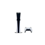 Vista frontal de la PlayStation 5 Pro HW 2TB Digital junto a su control DualSense