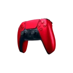 Vista lateral del control DualSense Rojo Volcánico para PS5 mostrando su perfil ergonómico y detalles de diseño.
