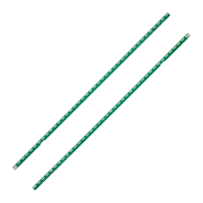 Kit de barras LED para televisor LG 43LF540T con difusor azul y circuitos de iluminación integrados.