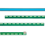 Vista lateral del kit de barras LED para LG 43LF540T con conectores y difusores de luz.