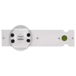 Comparación de barra LED 65UN7100PDA con recubrimiento blanco y estructura metálica para disipación de calor.