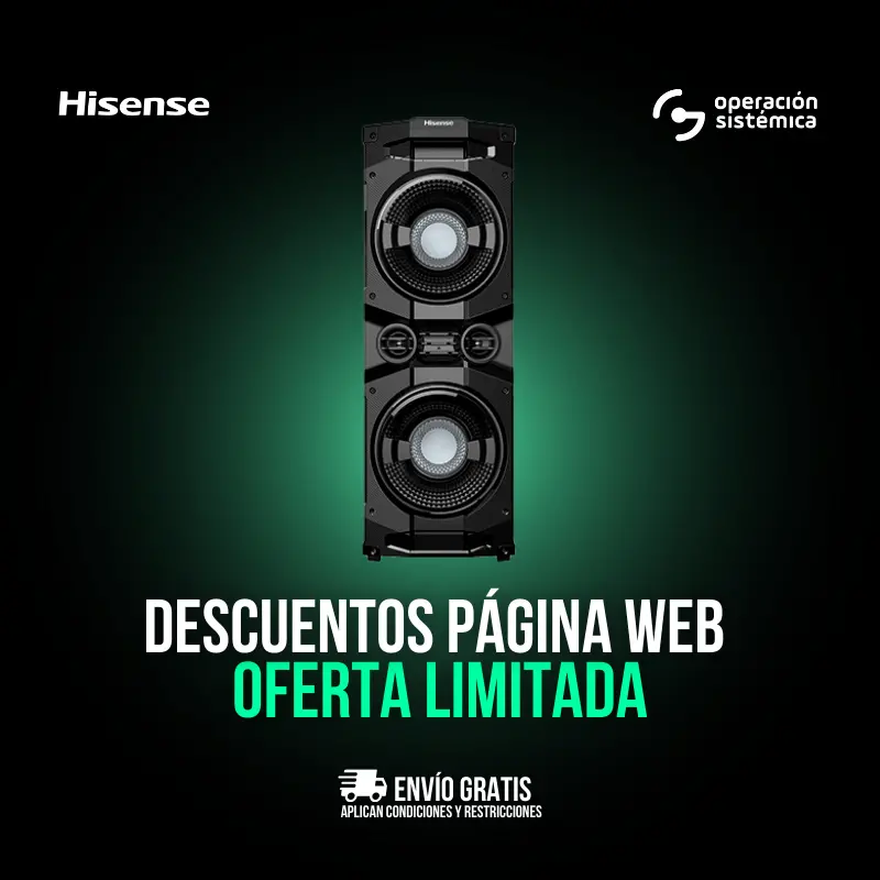 torre de sonido Hisense HP130 400W con descuento y envío gratis.