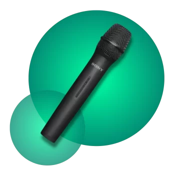 Micrófono inalámbrico de alta calidad para sonido claro y profesional.