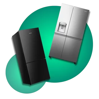 Refrigeradoras modernas en diferentes modelos y acero inoxidable, con diseños elegantes y funcionales.