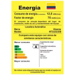 Etiqueta de eficiencia energética de la lavadora Hisense WT5I2323DB.