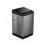 Lavadora Hisense 14 kg – Especificaciones y Medidas Lavadora Hisense con dimensiones y especificaciones técnicas destacadas.