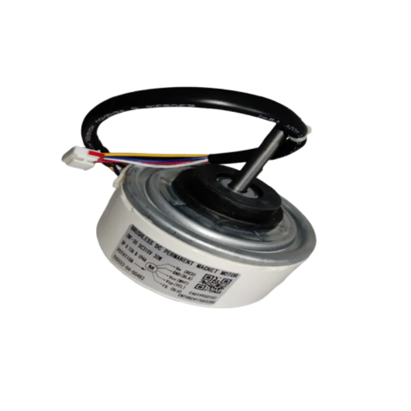 Motor Blower EAU19950102 de imán permanente, con eje metálico y conector multicolor, ideal para aires acondicionados LG Dual Inverter.