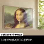 Comparativa de pantalla Hi-Matte del Canvas TV S7N con pantalla convencional