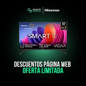 TV Hisense 43" Smart 43A4N OS VIDAA UHD | FHD
