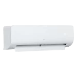 Lado izquierdo del aire acondicionado LG 12000 BTU con apertura parcial