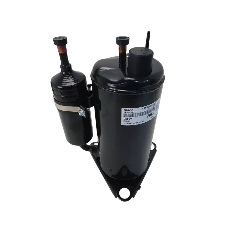 Compresor rotativo Midea ASN82N2VDZ1 11103010001900 con etiqueta técnica y válvula de cobre