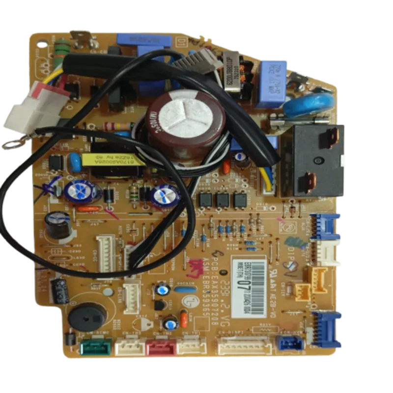 Main Board LG EBR73079907 para aire acondicionado Inverter – Repuesto original Main Board EBR73079907 para aire acondicionado LG Inverter, tarjeta electrónica original con conectores, capacitores y relés.