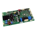 Main Board LG EBR80977698 para refrigerador LG con componentes detallados Vista detallada de la Main Board LG EBR80977698 para nevera LS63SPGK.ADSCCLM, con componentes clave.