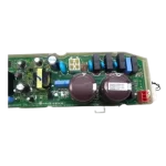 PCB Assembly Main LG EBR83037810 vista de componentes, tarjeta original para lavadora de carga superior con doble capacitor y conectores integrados.