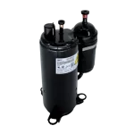 Vista izquierda del compresor KSN140D58UFZ con unidad de acumulación Compresor rotativo Midea KSN140D58UFZ vista lateral izquierda con tanque acumulador