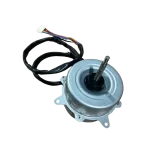 Vista superior del Motor 11002012034033L para unidad exterior Motor fan outdoor 11002012034033, vista superior con eje y conectores