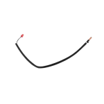 Sensor de descarga Midea en vista lateral curva con conector rojo y encapsulado negro