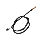 Sensor de temperatura 11201007002320 Midea enrollado mostrando cable de conexión y punta de cobre.