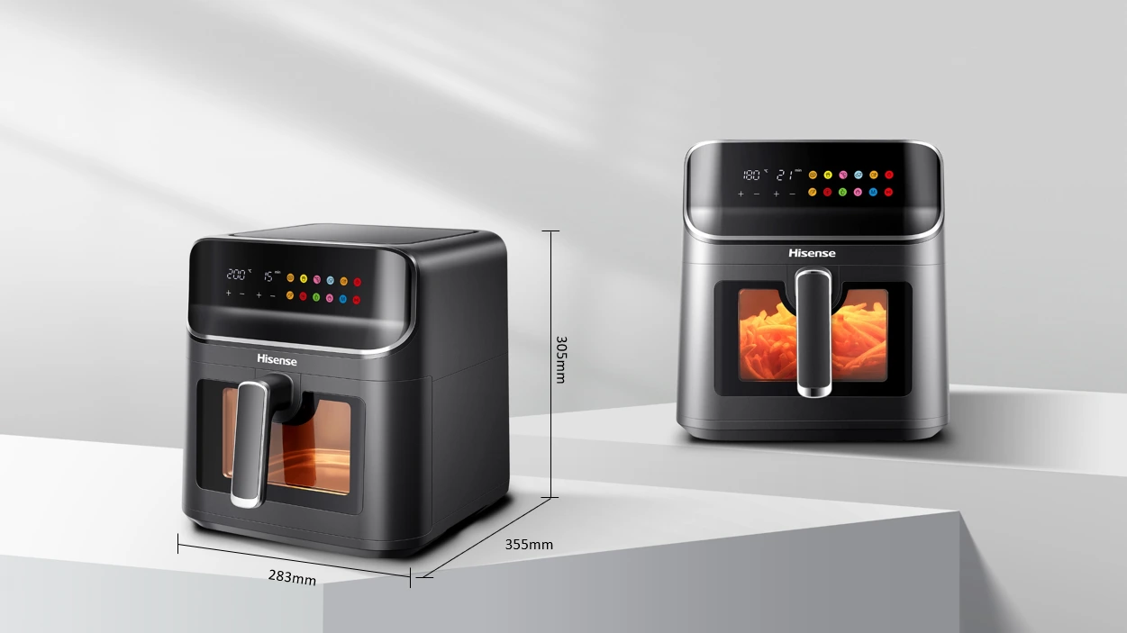 Dimensiones de la freidora - Vista completa