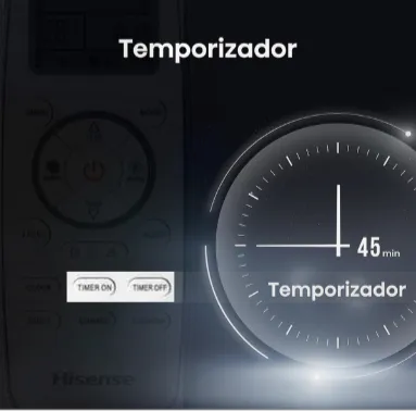 aire acondicionado hisense 12000btu temporizador