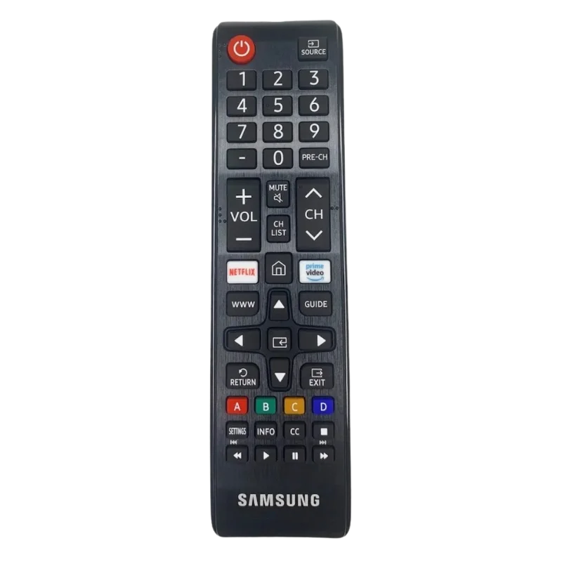 Vista frontal completa del control remoto Samsung BN59-01315B para Smart TV.