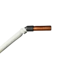 Sensor combinado Midea original 11201011000067 con punta de cobre, cables rojo y negro, y conector de 3 pines para unidad exterior de aire acondicionado.