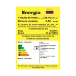 Etiqueta Retiq aire acondicionado Hisense Esmeralda AS-24TW5HB clase B 5960 vatios