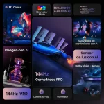 Televisor Hisense 55Q7QG con tecnología 144Hz, AI, FreeSync y Dolby Vision