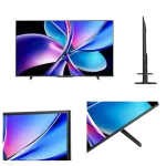 Vista frontal, lateral y diagonal del televisor Hisense 55Q7QG QLED 4K 144Hz