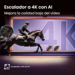 Escalador a 4K con inteligencia artificial en televisor Hisense Q7QG 65"