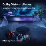 Televisor Hisense 85Q7QG con Dolby Vision y Dolby Atmos para imagen y sonido envolvente