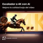 Escalador a 4K con inteligencia artificial en televisor Hisense QLED 43Q6QV