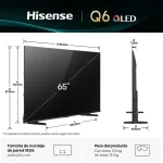 Medidas y dimensiones del televisor Hisense QLED 65Q6QV de 65 pulgadas