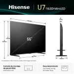 Dimensiones del televisor Hisense 55U7QG de 55 pulgadas con soporte VESA 400x200 mm