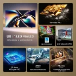 Funciones destacadas del televisor Hisense 100U8QG con tecnología ULED MiniLED PRO
