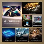 Funciones destacadas del televisor Hisense ULED 4K 75U8QG: Mini LED PRO, AI Engine y Dolby Atmos