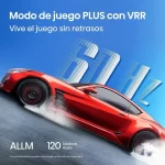 Modo de juego PLUS con VRR en TV Hisense 55U6QV de 60Hz y 120 Motion Rate