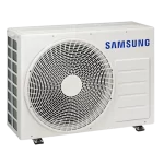 Unidad exterior Samsung 24000 BTU con protector lateral visible